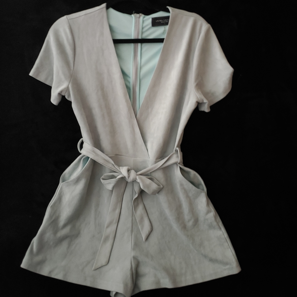AKIRA CHICAGO BLACK LABEL -  Suede Romper